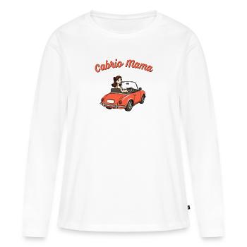 Cabriolet propriétaire voiture conduite cabriolet maman - T-shirt manches longues Premium bio Femme - blanc - Devant - Julia (174cm)