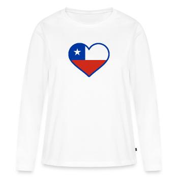 Chili - T-shirt manches longues Premium bio Femme - blanc - Devant - Julia (174cm)