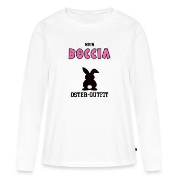 Boccia Oster Outfit Ostergeschenk Bocciaspielerin - Frauen Premium Bio Langarmshirt - Weiß - Vorne - Julia (174cm)