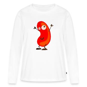 haricots légume légumes de haricots de vegetables5 - T-shirt manches longues Premium bio Femme - blanc - Devant - Julia (174cm)