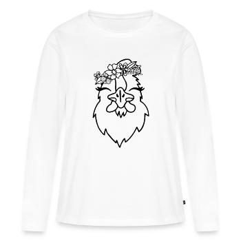 Chicken chickens - Women's Premium Organic Long Sleeve Shirt - white - Front - Julia (174cm)