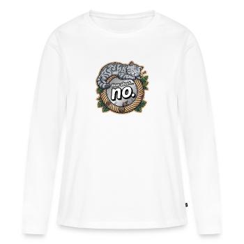 Bkh silver tabby no - Frauen Premium Bio Langarmshirt - Weiß - Vorne - Julia (174cm)
