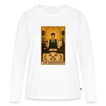 Receptionist | Reception Tarot - Women's Premium Organic Long Sleeve Shirt - white - Front - Julia (174cm)