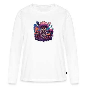 Psychedelischer Traum - Frauen Premium Bio Langarmshirt - Weiß - Vorne - Julia (174cm)