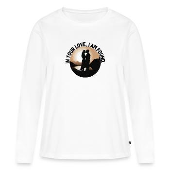Dans Ton amour, je me trouve. - T-shirt manches longues Premium bio Femme - blanc - Devant - Julia (174cm)