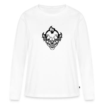 Clown - Frauen Premium Bio Langarmshirt - Weiß - Vorne - Julia (174cm)