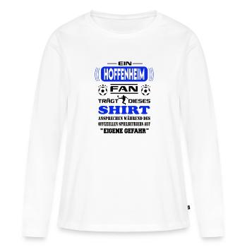 Fußball Fan Fussballverein Hoffenheim - Frauen Premium Bio Langarmshirt - Weiß - Vorne - Julia (174cm)