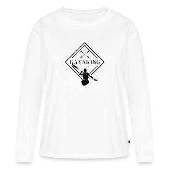 Sports nautiques en kayak - T-shirt manches longues Premium bio Femme - blanc - Devant - Julia (174cm)