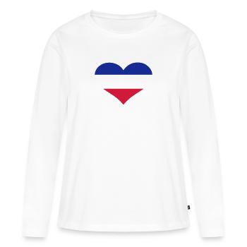 Pays-Bas - T-shirt manches longues Premium bio Femme - blanc - Devant - Julia (174cm)
