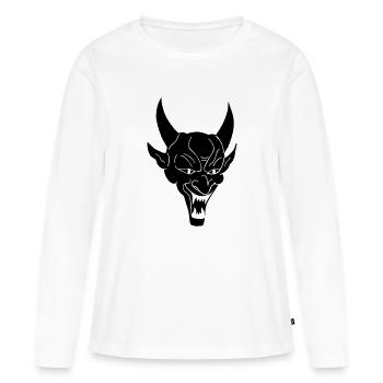 Devil - Frauen Premium Bio Langarmshirt - Weiß - Vorne - Julia (174cm)