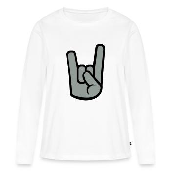 Metal - Frauen Premium Bio Langarmshirt - Weiß - Vorne - Julia (174cm)