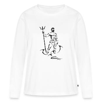 Sternzeichen Wassermann - Frauen Premium Bio Langarmshirt - Weiß - Vorne - Julia (174cm)