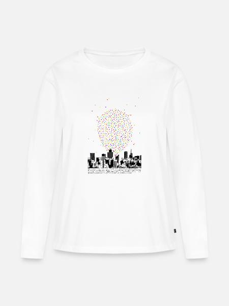 Luftballon - Frauen Premium Bio Langarmshirt - Weiß