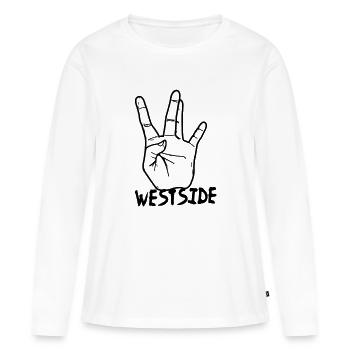 westcoast_3 - Frauen Premium Bio Langarmshirt - Weiß - Vorne - Julia (174cm)