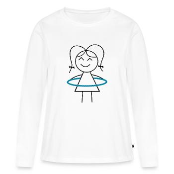 hula hoop - Women's Premium Organic Long Sleeve Shirt - white - Front - Julia (174cm)