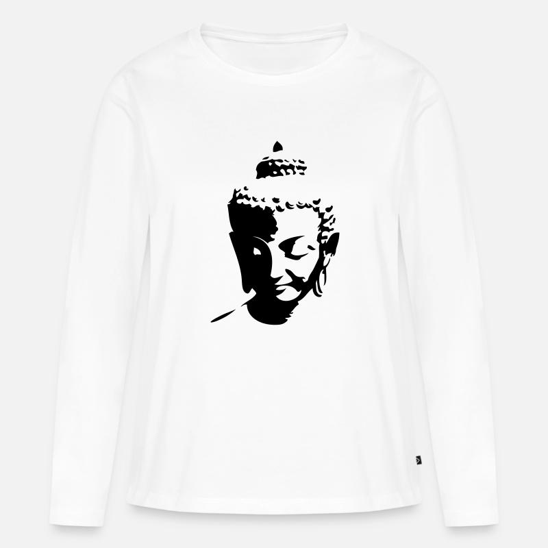 Buddha - Women's Premium Organic Long Sleeve Shirt - white