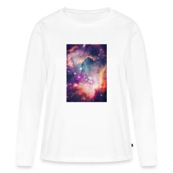 Space Galaxy Design / macro universe - Women's Premium Organic Long Sleeve Shirt - white - Front - Julia (174cm)