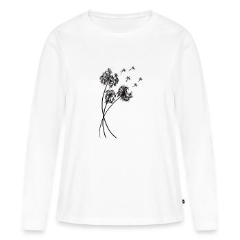 3 d'un enfant - T-shirt manches longues Premium bio Femme - blanc - Devant - Julia (174cm)