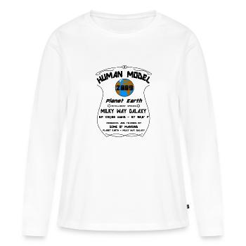 2009 - Frauen Premium Bio Langarmshirt - Weiß - Vorne - Julia (174cm)