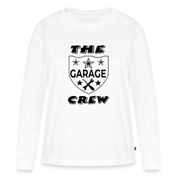 Garage - T-shirt manches longues Premium bio Femme - blanc - Devant - Julia (174cm)