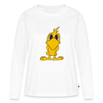 vogel - Frauen Premium Bio Langarmshirt - Weiß - Vorne - Julia (174cm)