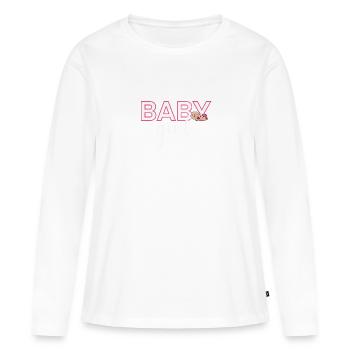 Bébé - T-shirt manches longues Premium bio Femme - blanc - Devant - Julia (174cm)