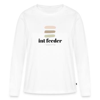 Chargeur int - T-shirt manches longues Premium bio Femme - blanc - Devant - Julia (174cm)