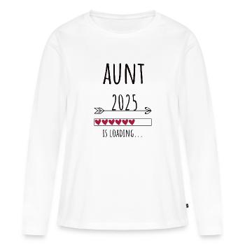 Pregnancy Aunt Baby Happiness Gift - Women's Premium Organic Long Sleeve Shirt - white - Front - Julia (174cm)