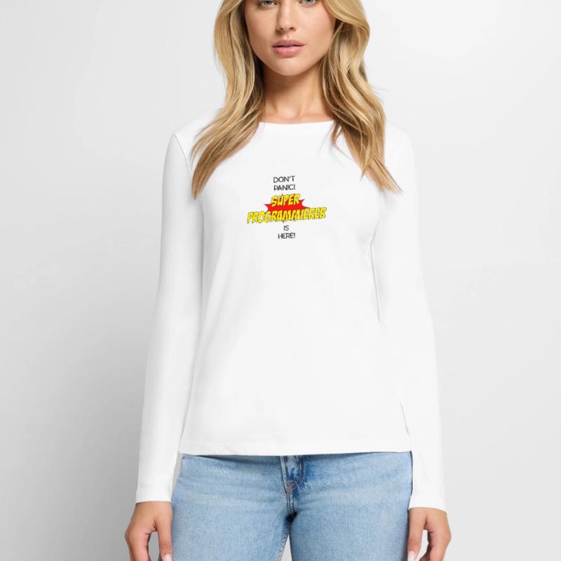 Super Programmierer / Super Programmer Frauen Premium Bio Langarmshirt