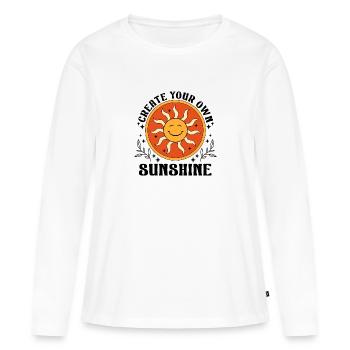 Sonne und strahlen - Frauen Premium Bio Langarmshirt - Weiß - Vorne - Julia (174cm)