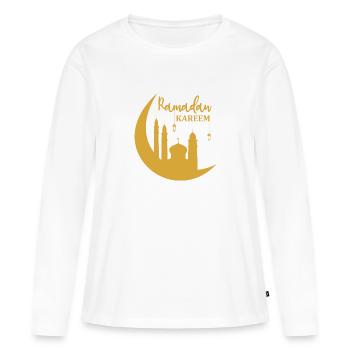 Ramadan 2023 - Frauen Premium Bio Langarmshirt - Weiß - Vorne - Julia (174cm)