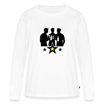 Équipe Bière Équipe - T-shirt manches longues Premium bio Femme - blanc - Devant - Julia (174cm)