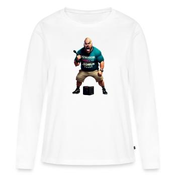 Motivationstrainer - Frauen Premium Bio Langarmshirt - Weiß - Vorne - Julia (174cm)