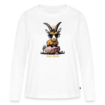 Kein Bock - Frauen Premium Bio Langarmshirt - Weiß - Vorne - Julia (174cm)