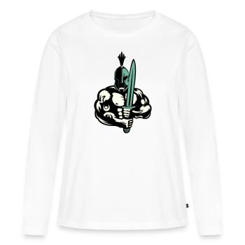 Sparta Warrior - Women's Premium Organic Long Sleeve Shirt - white - Front - Julia (174cm)