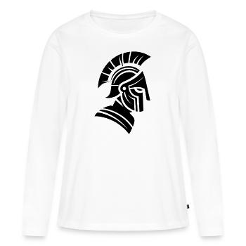 Sparta Guerrier Spartan - T-shirt manches longues Premium bio Femme - blanc - Devant - Julia (174cm)