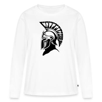 Sparta Guerrier Spartan - T-shirt manches longues Premium bio Femme - blanc - Devant - Julia (174cm)