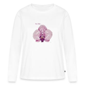Du bist....Einzigartig .... - Frauen Premium Bio Langarmshirt - Weiß - Vorne - Julia (174cm)