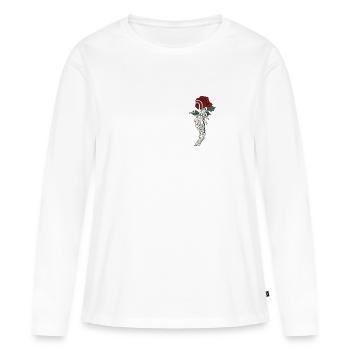 Made in Hell - Frauen Premium Bio Langarmshirt - Weiß - Vorne - Julia (174cm)
