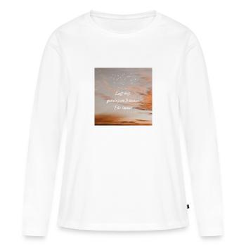 Lass uns gemeinsam träumen - Frauen Premium Bio Langarmshirt - Weiß - Vorne - Julia (174cm)