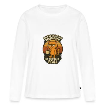 Je l’ai déjà compris - T-shirt manches longues Premium bio Femme - blanc - Devant - Julia (174cm)