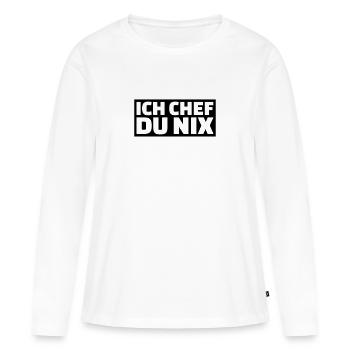 Chef - Frauen Premium Bio Langarmshirt - Weiß - Vorne - Julia (174cm)