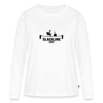 slackline slacken rope acrobat rope artist balance - Women's Premium Organic Long Sleeve Shirt - white - Front - Julia (174cm)
