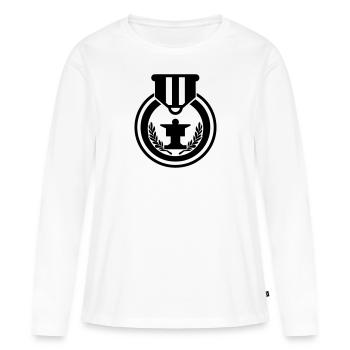 Médaille militaire - T-shirt manches longues Premium bio Femme - blanc - Devant - Julia (174cm)