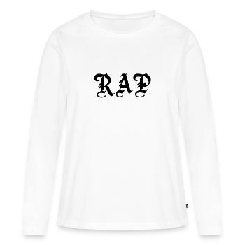 RAP - Frauen Premium Bio Langarmshirt - Weiß - Vorne - Julia (174cm)