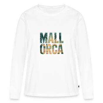 Mallorca holiday palm beach baller - Women's Premium Organic Long Sleeve Shirt - white - Front - Julia (174cm)
