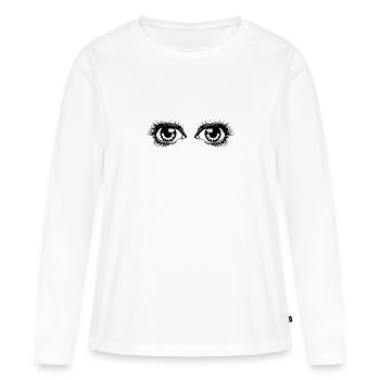 Eye Eyes Ophthalmologist - Women's Premium Organic Long Sleeve Shirt - white - Front - Julia (174cm)