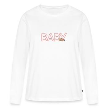 Bébé - T-shirt manches longues Premium bio Femme - blanc - Devant - Julia (174cm)