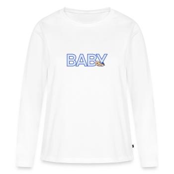 Bébé - T-shirt manches longues Premium bio Femme - blanc - Devant - Julia (174cm)