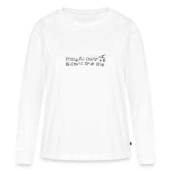 Formules mathématiques - T-shirt manches longues Premium bio Femme - blanc - Devant - Julia (174cm)